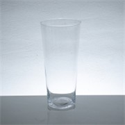 Staklo vaza konus h30d14cm