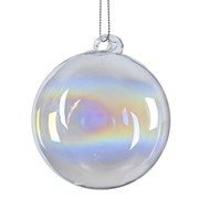 Staklene kuglice 10cm 12kom prozirna/rainbow