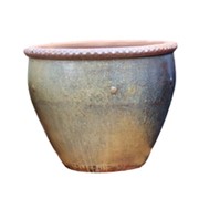 Keramička posuda glazirana h80 d86cm žuta