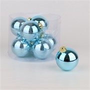 Staklene kuglice 8cm/8kom - antique plava S