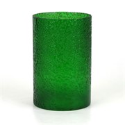 Staklo vaza cilindar h21cm d13cm smaragdno zelena