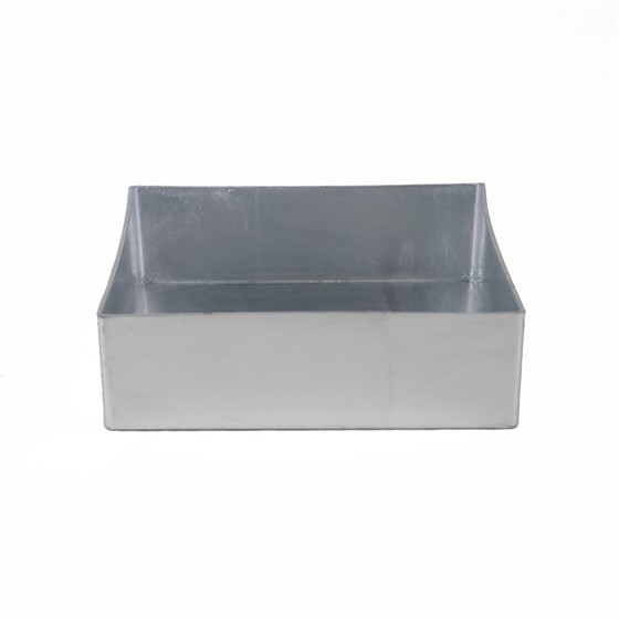 Posuda plastična kvadrat 20x20xh6cm srebrna