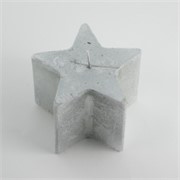 Svijeća metalik zvijezda 9,5x8cm - srebrna