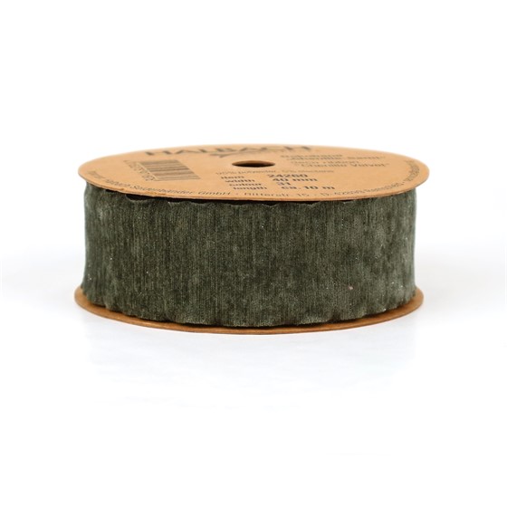 Traka chenile samt 40mm/10m t.zelena 31