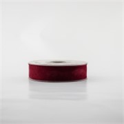 Traka dupli pliš 25mm/7m bordo 24