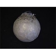 Ukras za bor kugla, krem - 12cm sedef efekt