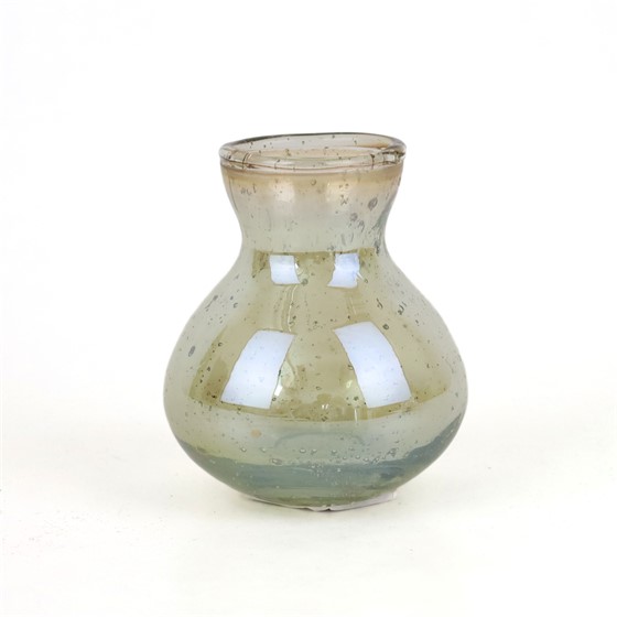 Staklo vaza h10cm d9cm sjaj sv.zelena