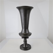 Vaza metalna 25xh60cm antik olovno siva