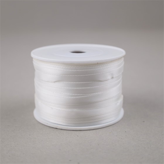 Traka saten 6mm/50m premium prljavo bijela 000