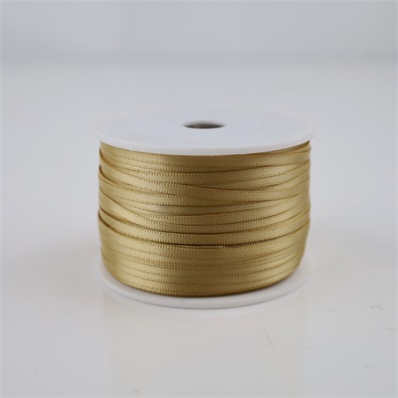 Traka saten 3mm/100m premium zlatna
