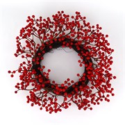 Vijenac crvene bobice 40cm premium