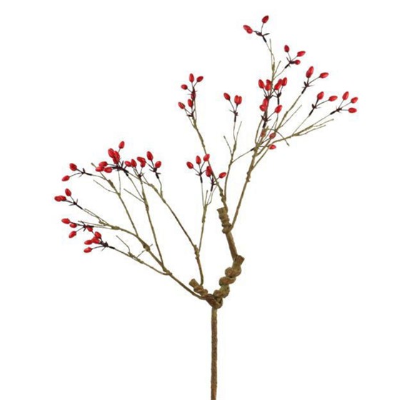 Grana šipka 85cm 24 ploda crvena