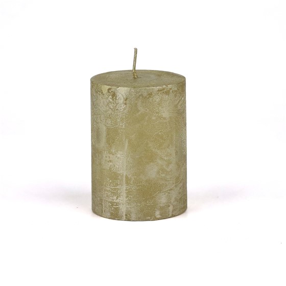 Svijeća metalik 6,8xh9,5cm - šampanj