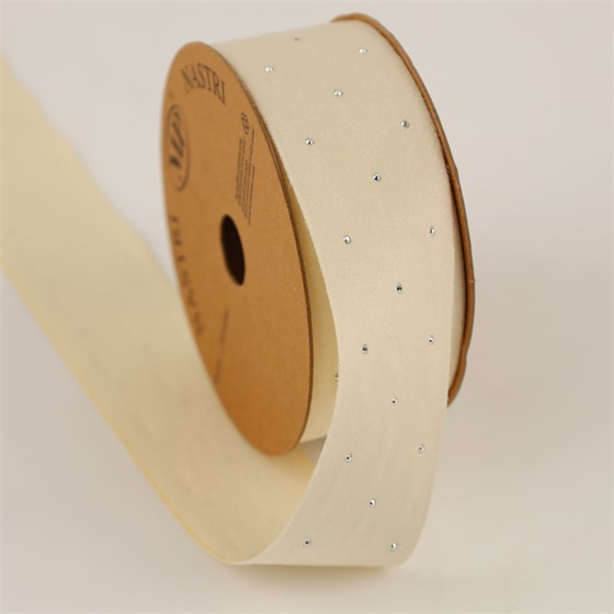 Traka Xmas diamonds 40mm/10m krem 02