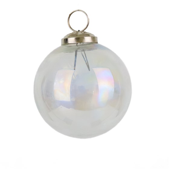 Staklena kuglica optique rainbow 8cm prozirna