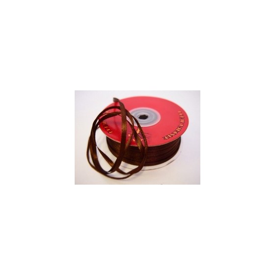 Traka saten 3mm/100m standard coffee 855