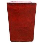 Keramička posuda glazirana četvrtasta h59 d40cm crvena
