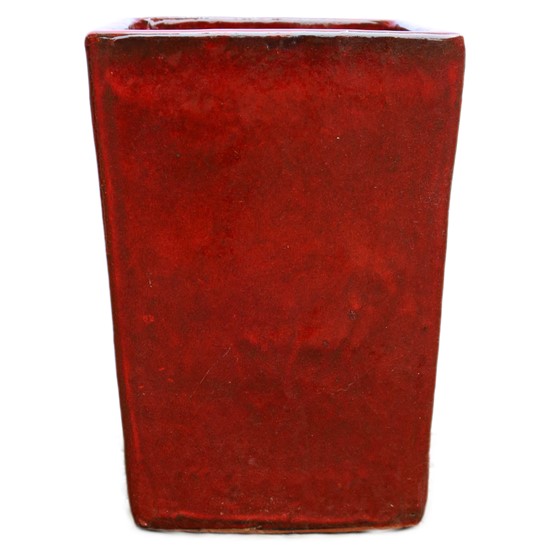 Keramička posuda glazirana četvrtasta h59 d40cm crvena