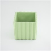 Cement posuda rebrasta 13,5x13,5x12cm pastel zelena