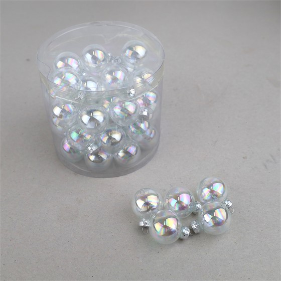 Staklene kuglice 3cm/45kom - iris transparent