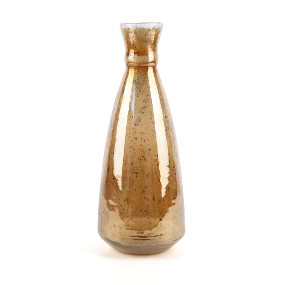 Staklo vaza h43cm d17cm sjaj sv.smeđa