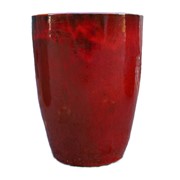 Keramička posuda glazirana h58 d50cm crvena
