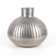 Vaza metalna tikvica h31cm d34cm antik srebrna
