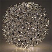 LED lampice viseća kugla d40cm 200LED 8funkcija IP44 srebrna