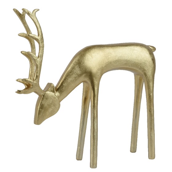 Figura jelen poly 7,7x31,7xh31,5cm zlatna
