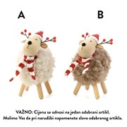 Figura los drveni/flok h14cm 9x6,5cm 2ass natur/crvena
