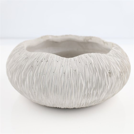 Cement posuda d28xh12cm siva/bijela