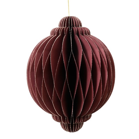 Ukras papirni lukovica 15xh20cm smeđa