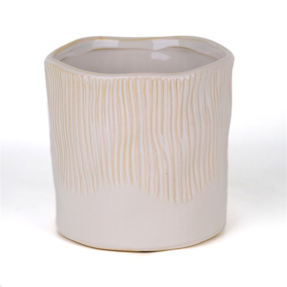 Keramička posuda glazirana h14cm d14cm prljavo bijela