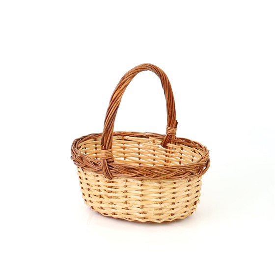 Košara oval 29x23/h14cm bijeljena/natur