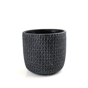 Cement posuda okrugla 13,5xh13cm crna