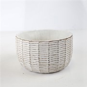 Cement posuda okrugla 17xh10cm bijela