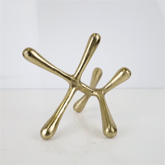Dekoracija aluminij 31x28xh24cm zlatna