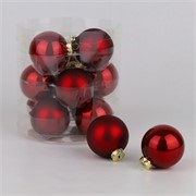 Staklene kuglice 6cm/12kom - bordo P/M