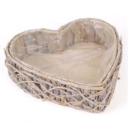 Posuda srce kora/pruće 35x35x9cm bijeljena L