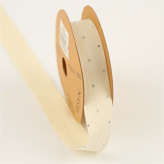 Traka Xmas Diamonds 25mm/10m krem 02