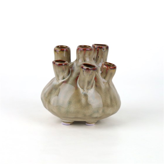 Keramička vaza h10cm d12cm bež