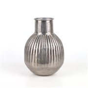 Vaza metalna h30cm d22cm antik srebrna