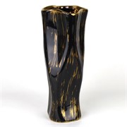 Keramička vaza h31cm d12cm crna/zlatna