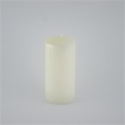 Svijeća metalik 6,8xh14cm - bijela