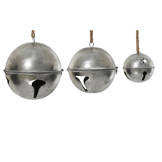 Praporci d24,5cm/20cm/13cm h26cm 3kom srebrna