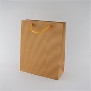 Vrećica 26x12cm h32cm deblji papir pruge, narančasta