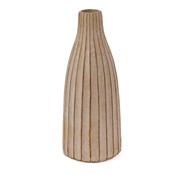 Cement vaza rebrasta d9cm h23cm krem/smeđa