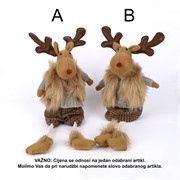 Sob u krzneno prsluku h48cm 20x12cm 2 ass smeđa