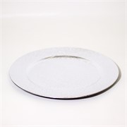 Tanjur plastični flash 33cm srebrna