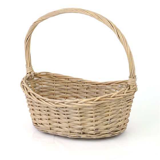 Košara oval 43x31x14/h17cm siva